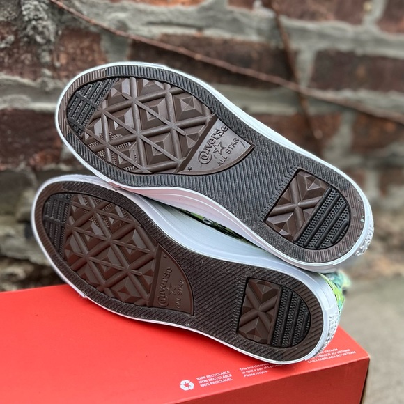 Converse Chuck Taylor All Star 70 High Top Green Floral Sneaker Womens 6.5 NEW - Picture 7 of 7